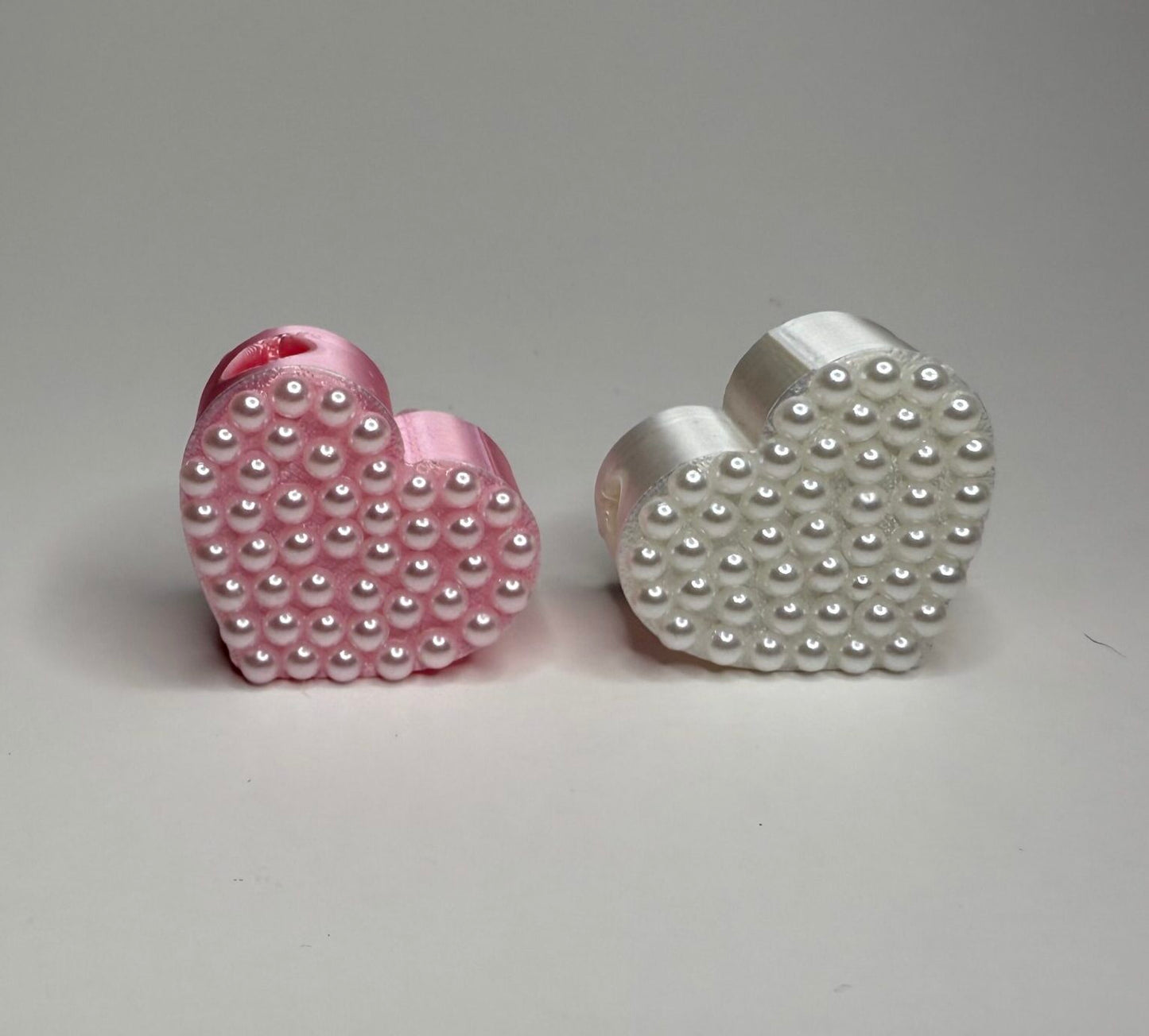 Pearl Heart Shaped Straw Charm image 0