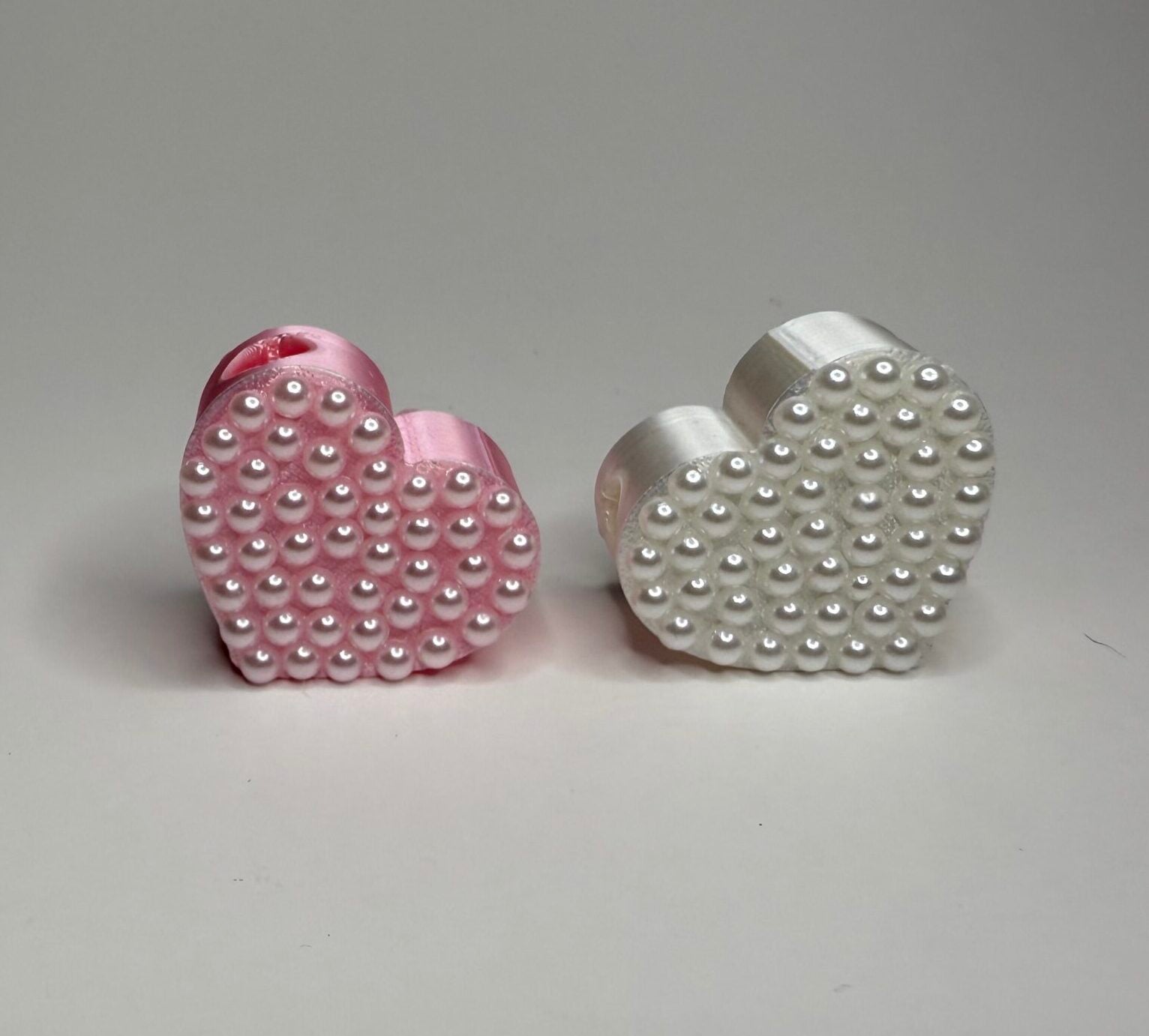 Pearl Heart Shaped Straw Charm image 0