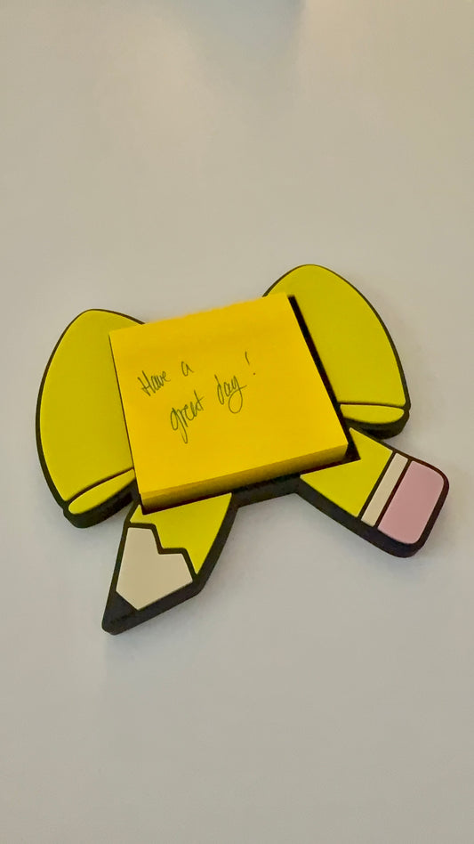 Teacher Pencil Sticky Note Holder STL File