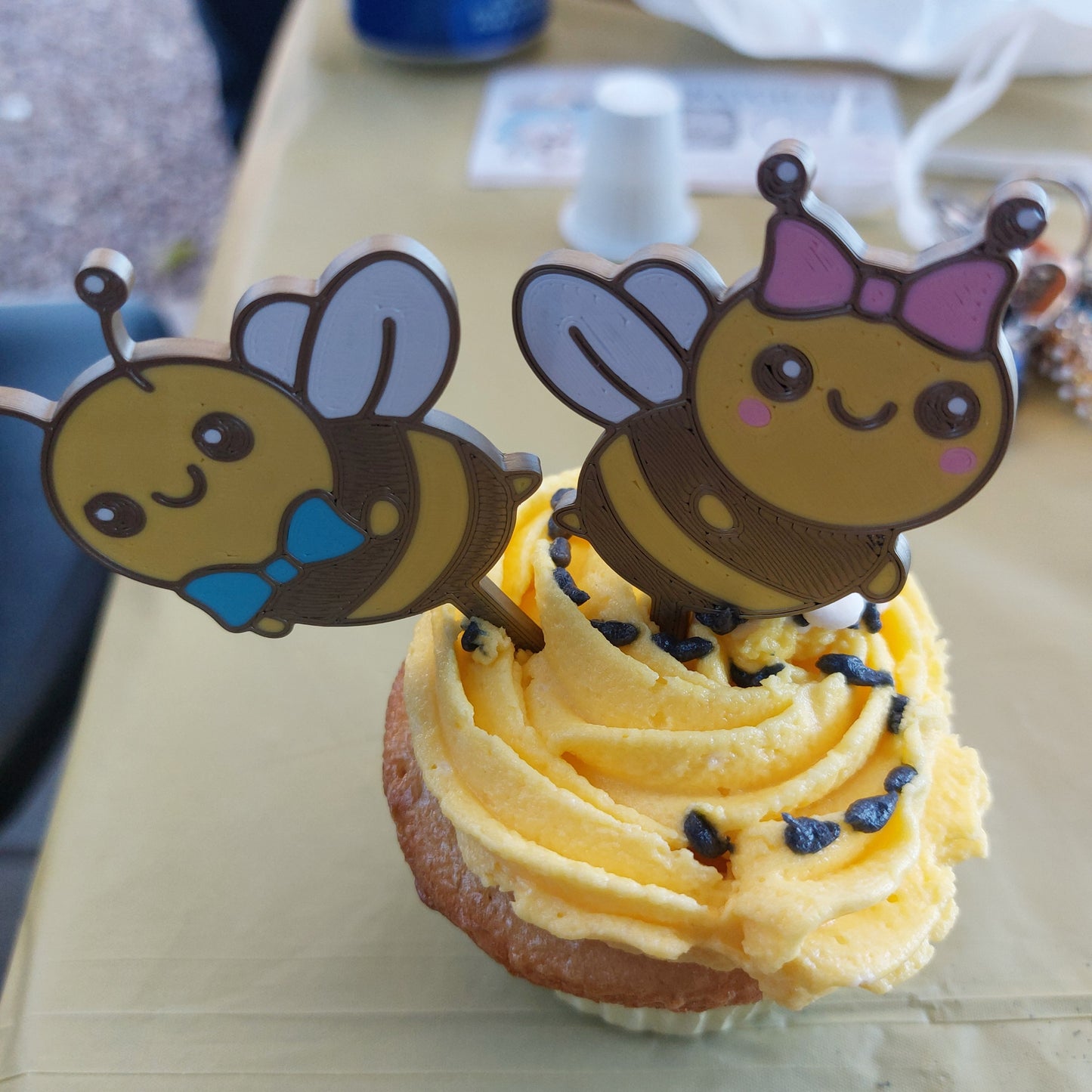 What Will Baby Bee Cup Cake Toppers STL File