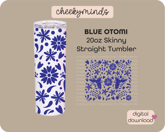 Otomi Blue 20oz Skinny Straight Tumbler Wrap