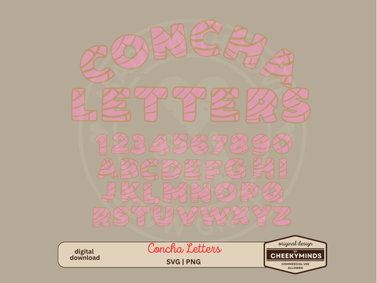 Concha Letters Pan Dulce Font for Banners Garlands