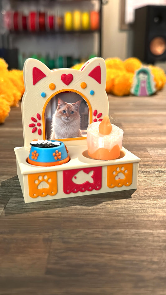 Pet Cat Dia de Los Muertos Altar Fidget Clicker