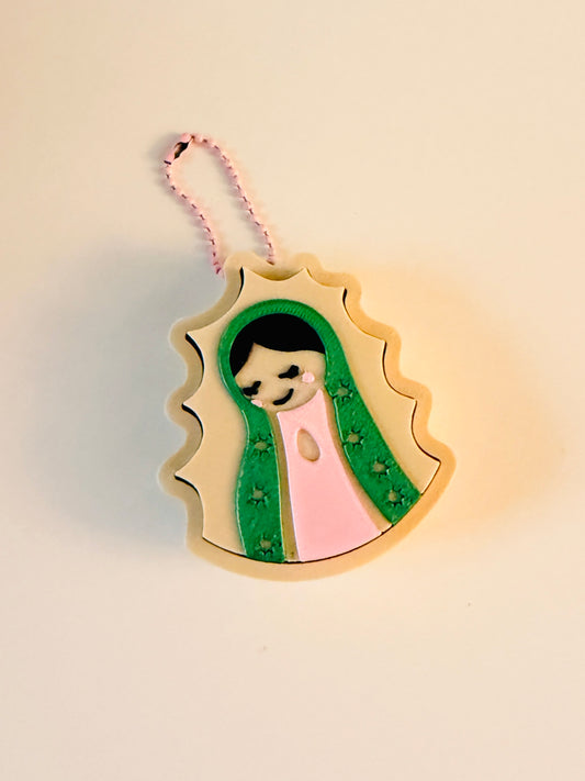 Virgencita Keychain Fidget Clicker | Virgen de Guadalupe Catholic Gift