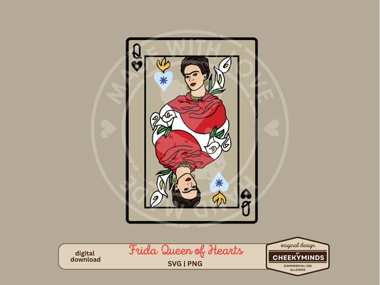 Frida Queen of Hearts SVG and PNG