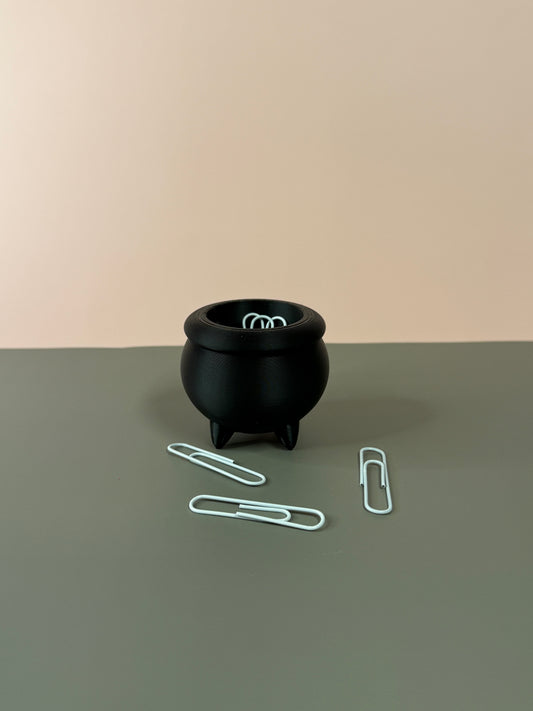 Witchy Cauldron Paperclip Holder