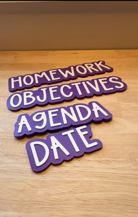 Teacher Board Magnetic Signs – Board Labels