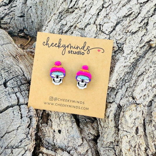 Skeleton Ski Goggles Earrings