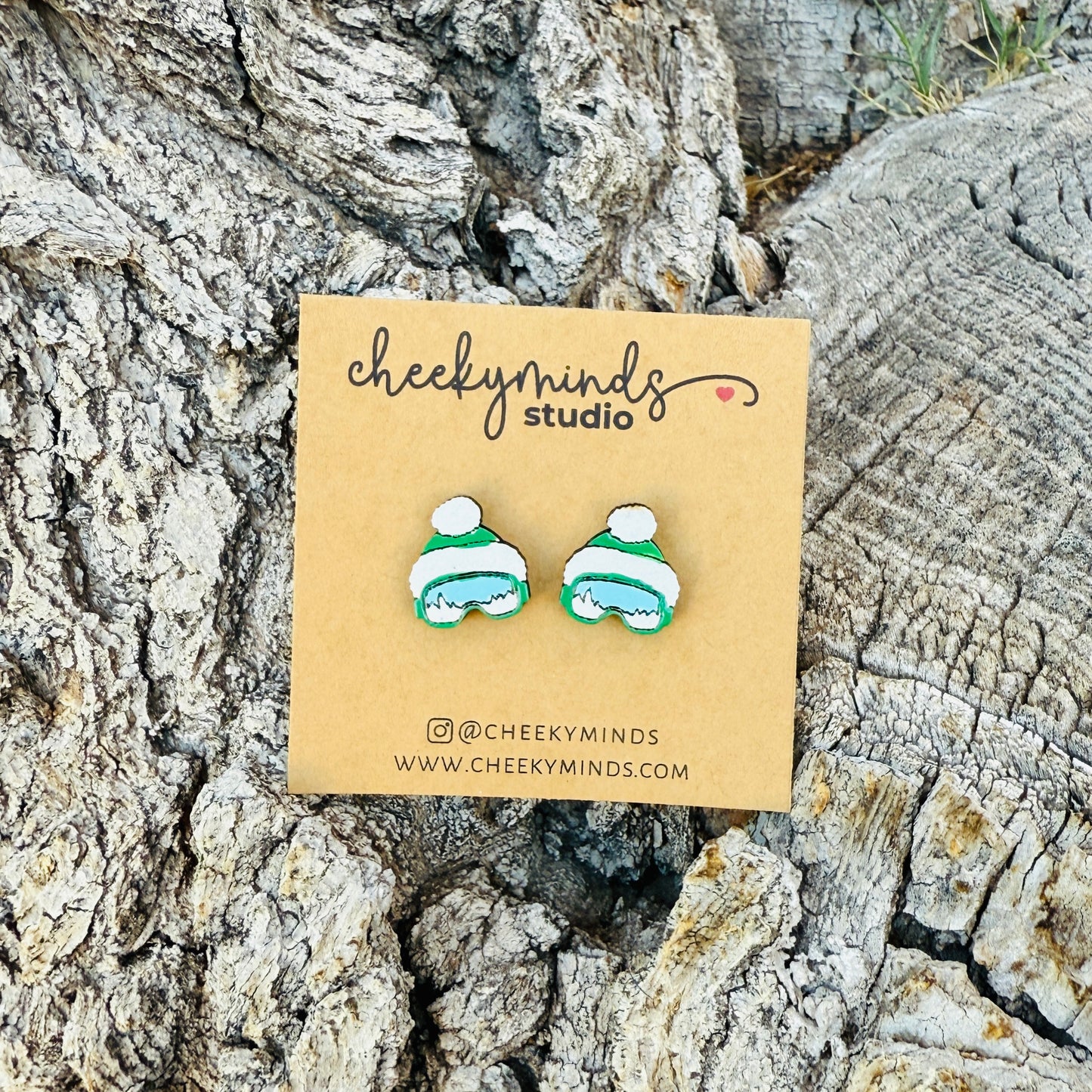 Ski Goggle and Beanie Earrings