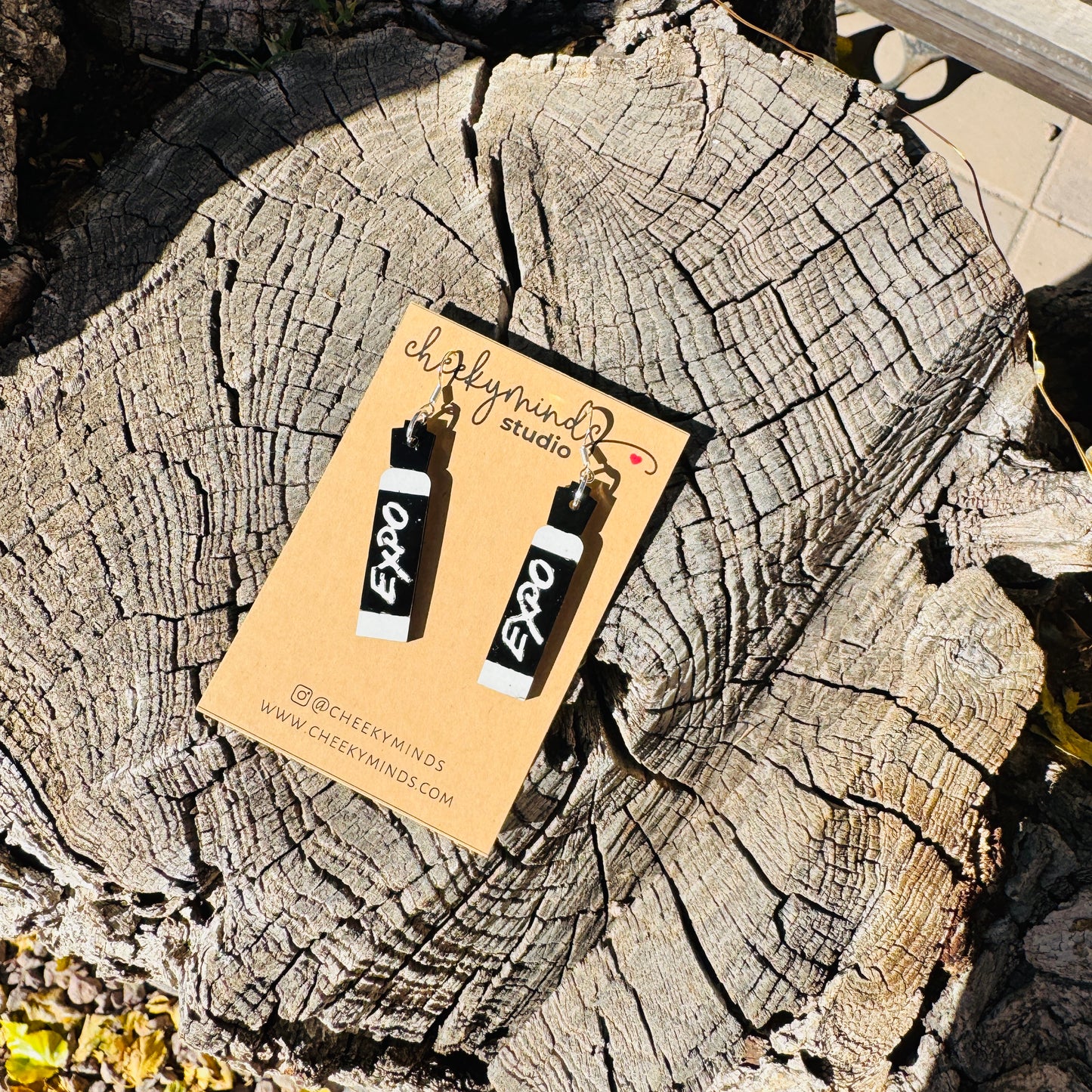 Expo Marker Teacher Earrings - Hand Painted