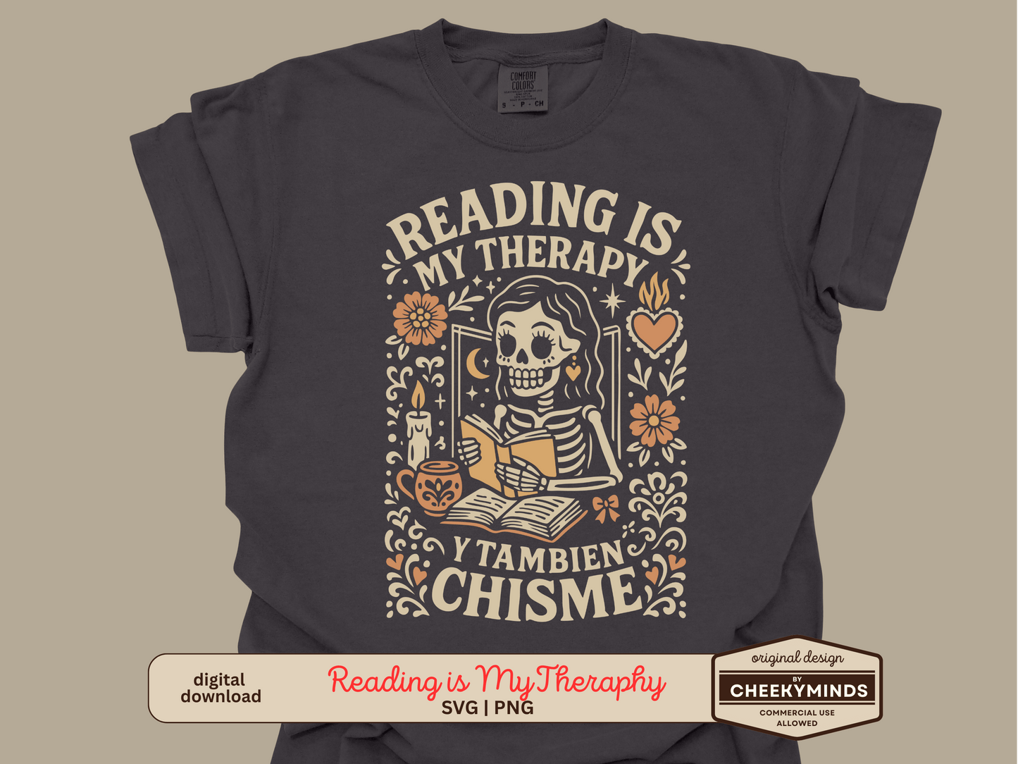 Reading is My Therapy SVG PNG