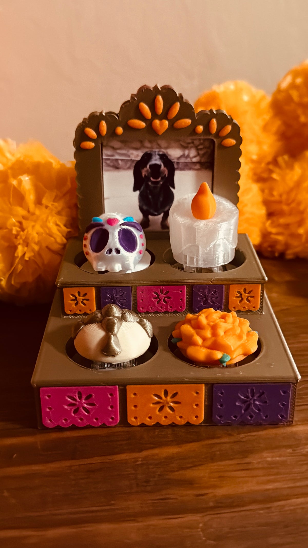 Día de los Muertos Altar 3D Print File – Light-Up Ofrenda Clicker