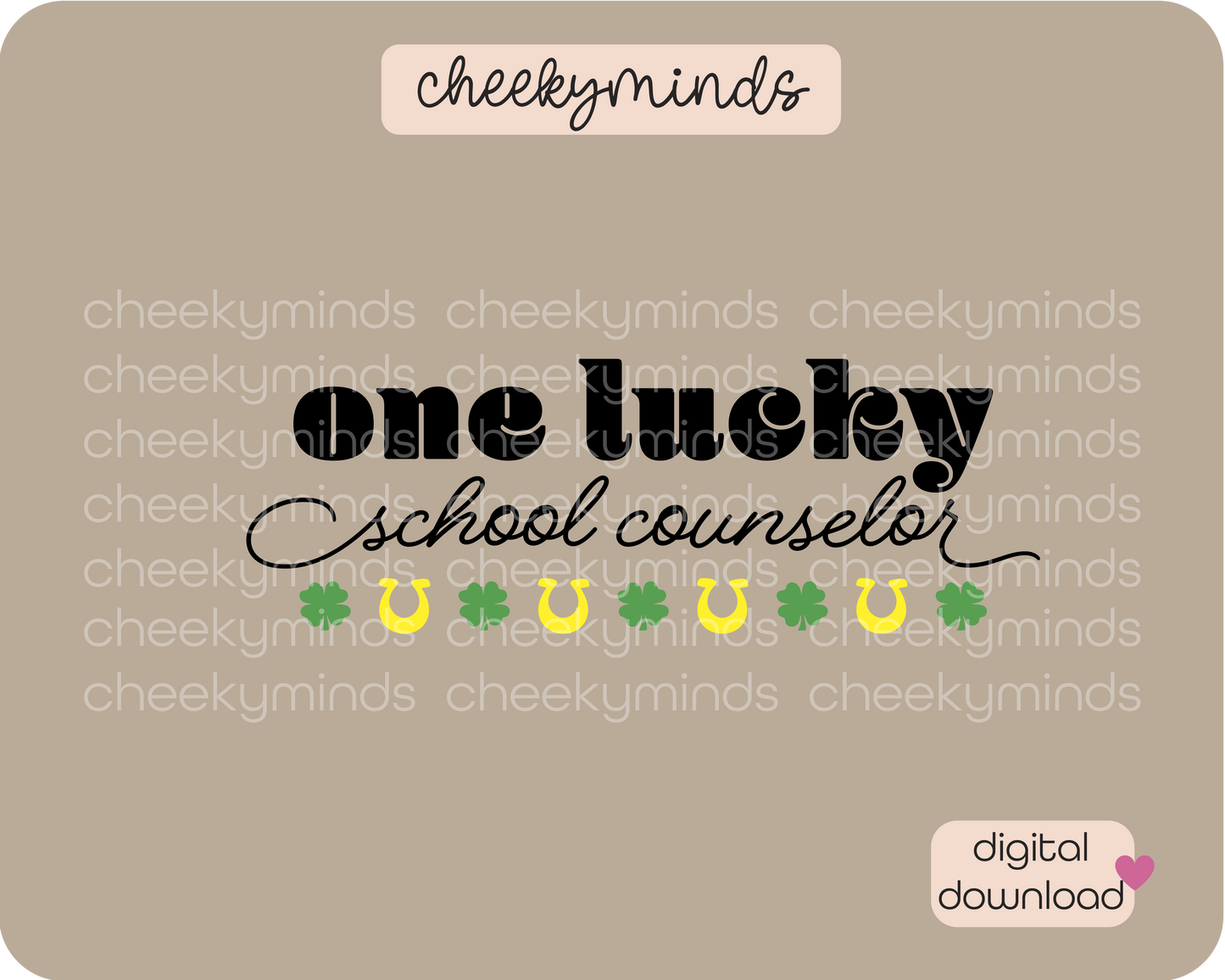 One Lucky School Counselor SVG PNG