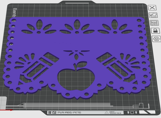 Teacher Papel Picado Name Plate STL File