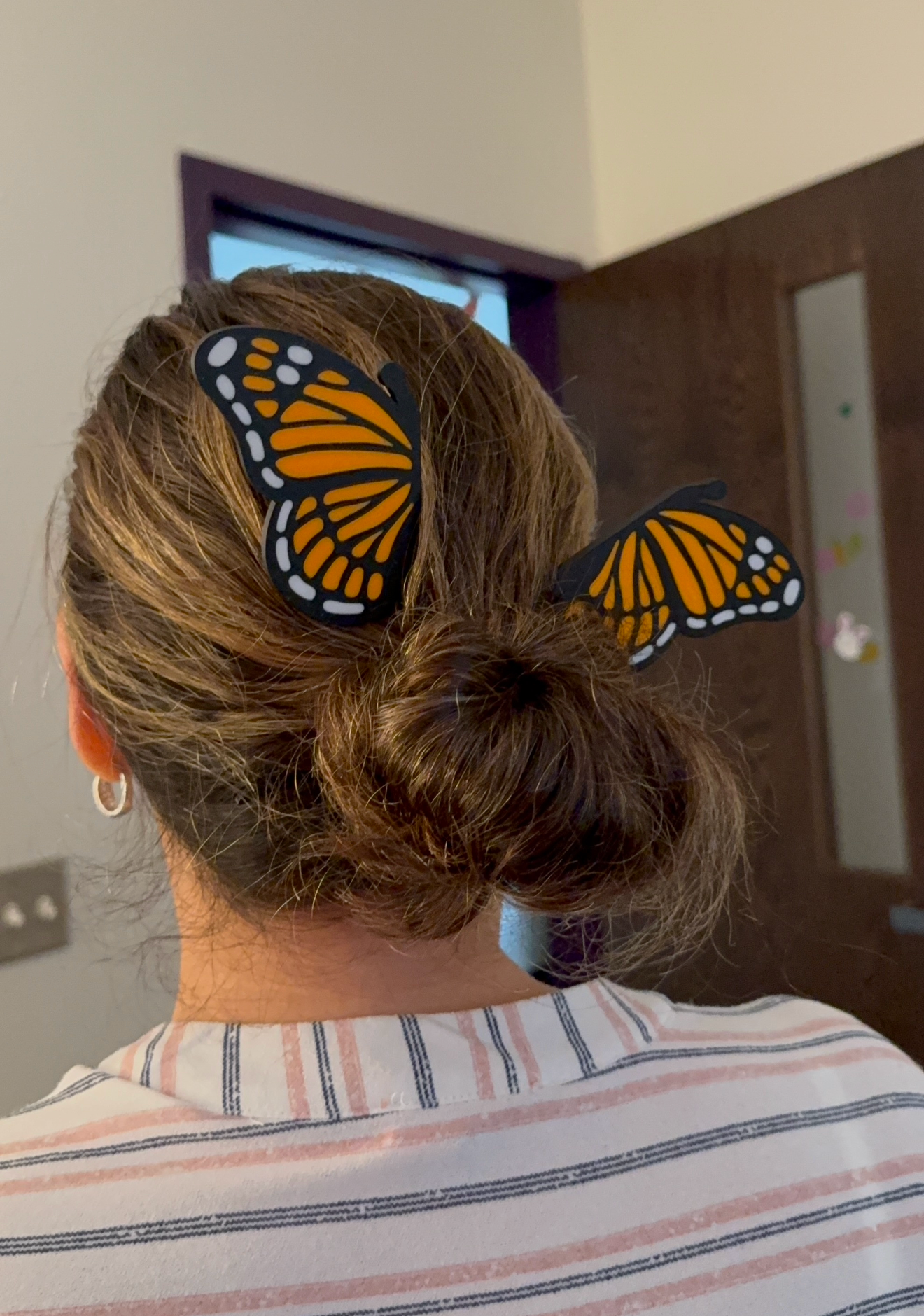 Monarch Butterfly Hair Picks