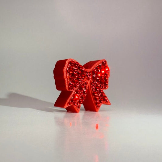 Coquette Rhinestone Bow Straw Charm image 0