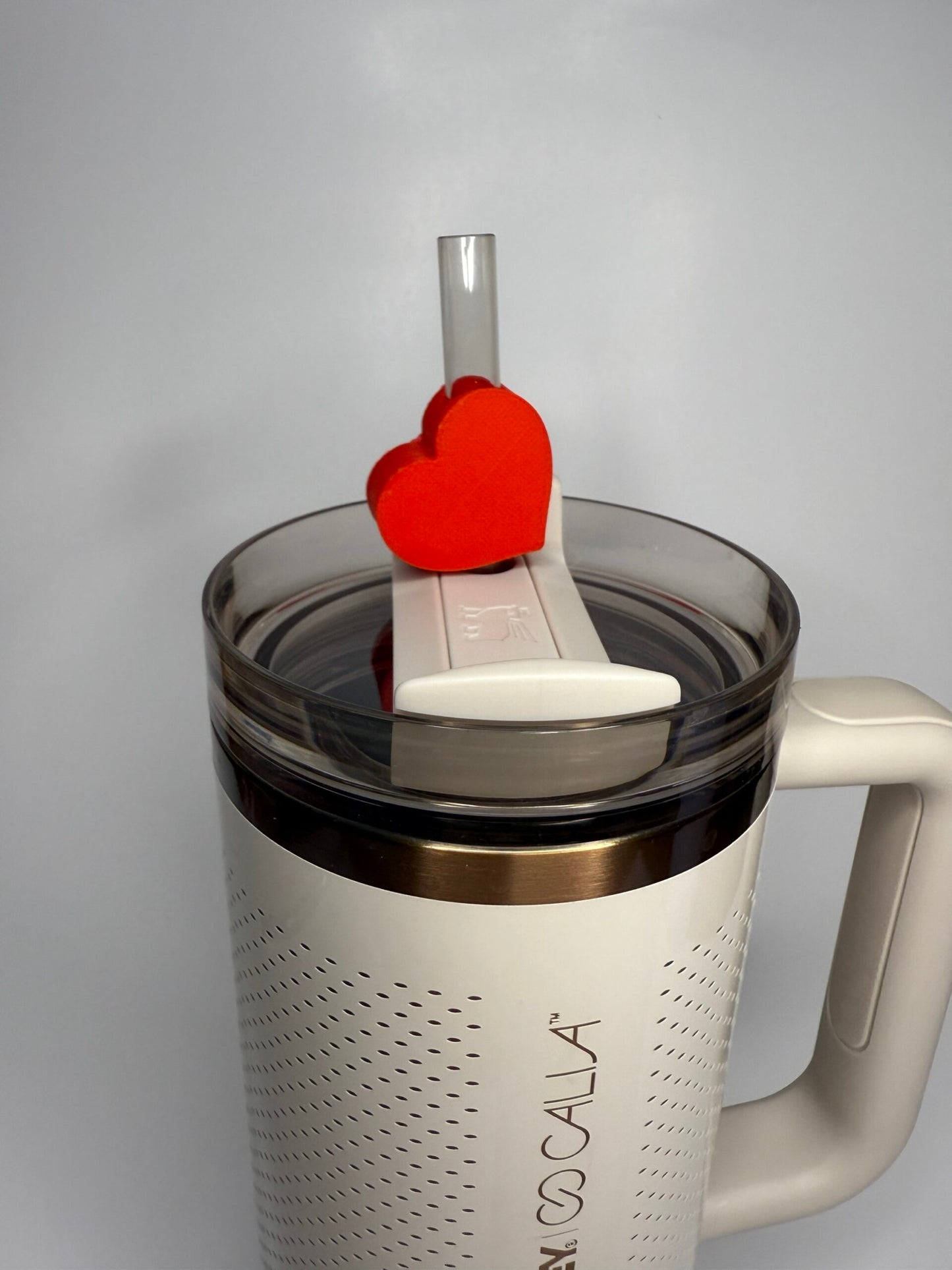 Heart Shaped Straw Charm in Red, Pink or White image 3