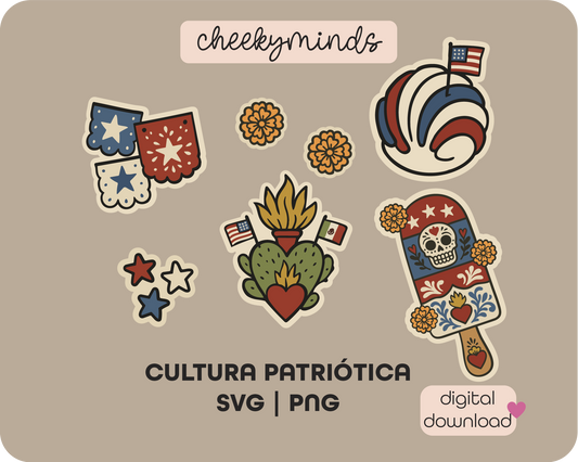 Patriotic Concha Sticker Sheet – Printable 4th of July Stickers PNG