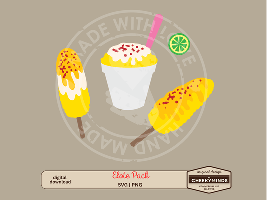 Elote en Vaso y Entero SVG and PNG design